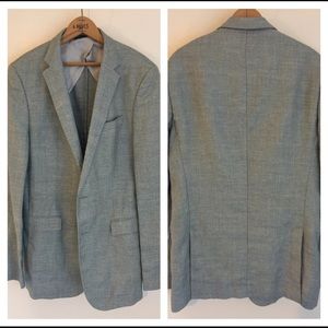 Hugo Boss Wool Linen Blazer Jacket Size 42L